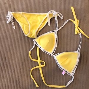 yellow bikini bathing suit victoria secrets